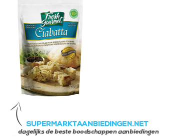 Fresh Gourmet Croutons ciabatta met pesto aanbieding