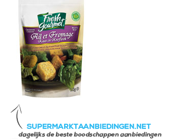 Fresh Gourmet Croutons kaas en knoflook aanbieding