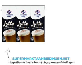 Friesche Vlag Latte cappuccino & latte 6pk aanbieding
