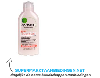 Garnier Clean en soft reinigingsmelk aanbieding