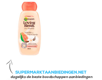 Garnier Loving blends vanille&papayapulp shampoo aanbieding