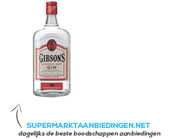 Gibson's London dry gin aanbieding