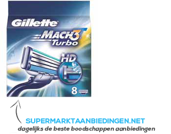 Gillette Scheermesjes mach3 turbo aanbieding