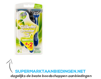 Gillette Sensor3 wegwerpmesjes sensitive skin aanbieding