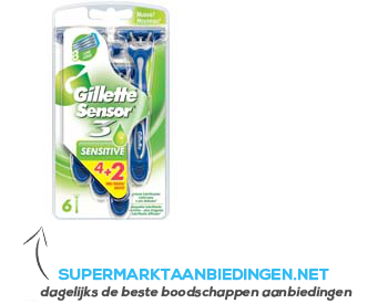 Gillette Wegwerpmesjes sensor 3 sensitive skin aanbieding