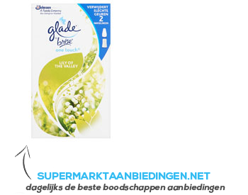 Glade One touch minispray lily of valley navul aanbieding