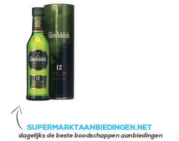 Glenfiddich Single malt Scotch whisky 12 years aanbieding