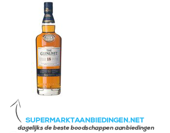 Glenlivet Single malt Scotch whisky 18 years aanbieding