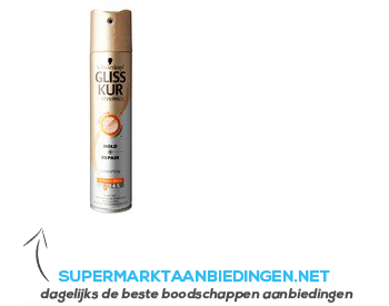 Gliss Kur Hairspray hold & repair aanbieding
