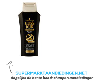 Gliss Kur Shampoo ultimate repair aanbieding