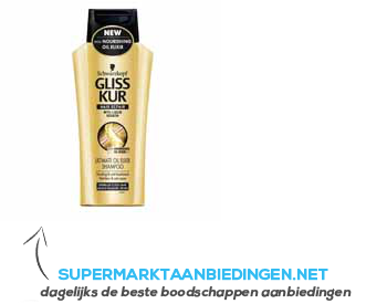 Gliss Kur Shampoo ultimate repair oil elixir aanbieding