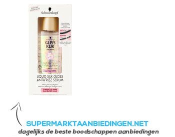 Gliss Silk gloss anti-frizz serum aanbieding