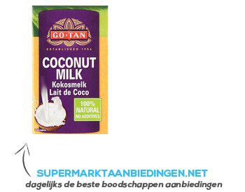 Go-Tan Coconut milk aanbieding