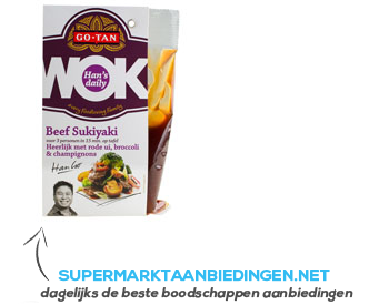 Go-Tan Han's daily wok beef sukiyaki aanbieding