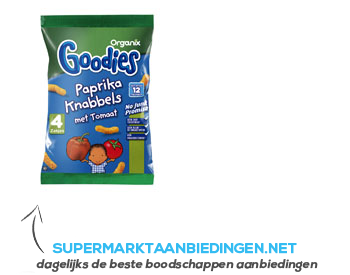 Goodies Knabbels paprika-tomaat 12 aanbieding