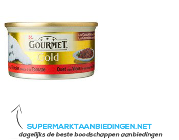 Gourmet Gold duo vlees in tomatensaus aanbieding