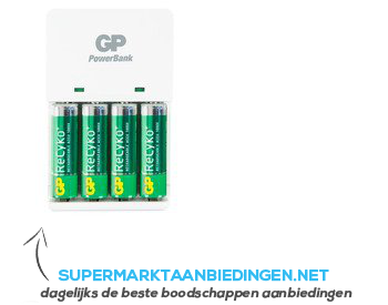 GP Recyko lader 4 x AA aanbieding