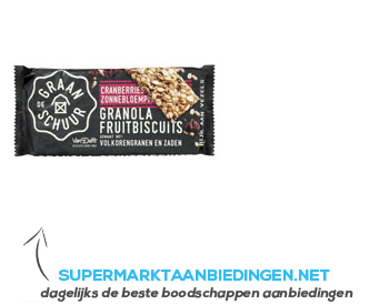 Graanschuur Granola biscuits cranberry zonnebloempit aanbieding