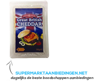 Great British cheddar aanbieding