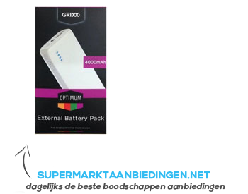 Grixx Externe batterij smartphone 4000 mAh aanbieding