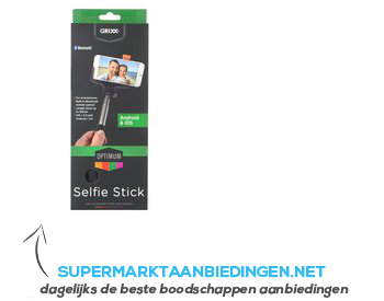 Grixx Selfiestick bluetooth black aanbieding