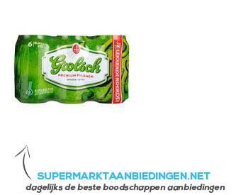 Grolsch Pils blik aanbieding