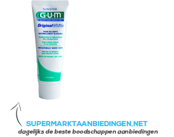 GUM Original white tandpasta aanbieding