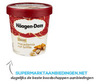 Haagen Dazs Macadamia nut brittle aanbieding