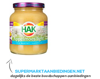 Hak Appelmoes light aanbieding