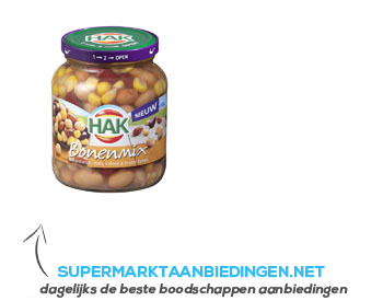 Hak Bonenmix kikkererwten/ mais aanbieding