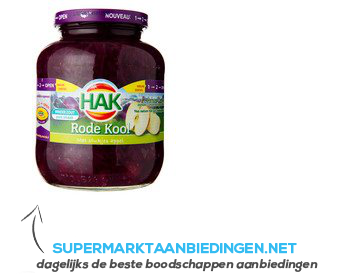 Hak Rode kool met stukjes appel aanbieding