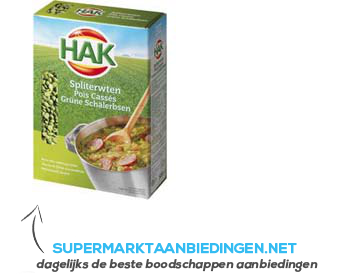 Hak Spliterwten gedroogd aanbieding