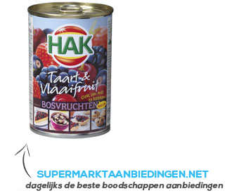 Hak Taart & vlaaifruit bosvruchten aanbieding