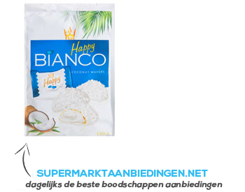 Happy Bianco coconut wafers aanbieding