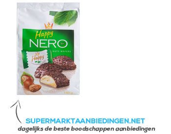 Happy Nero nuts wafers aanbieding