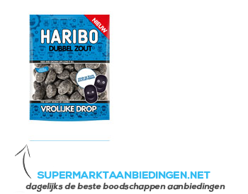 Haribo Vrolijke drop dubbel zout aanbieding