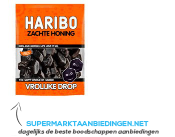 Haribo Vrolijke drop zachte honing aanbieding