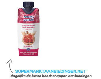 Healthy People Granaatappel- framboos aanbieding