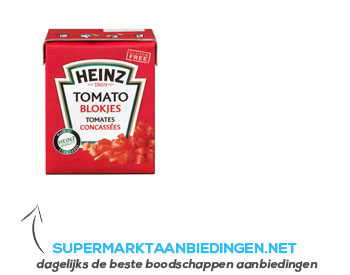 Heinz Tomatenblokjes Naturel aanbieding