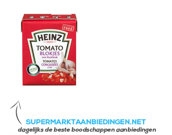 Heinz Tomato blokjes met knoflook aanbieding