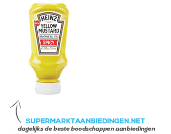 Heinz Yellow mustard spicy aanbieding