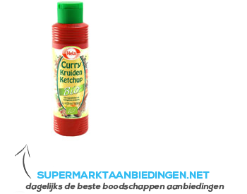 Hela Curry kruiden ketchup bio aanbieding