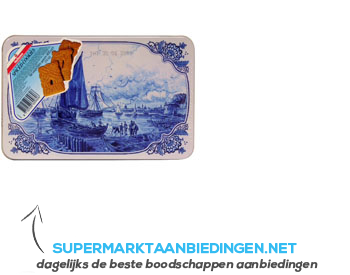 Hellema Speculaas Delftsblauw blik aanbieding