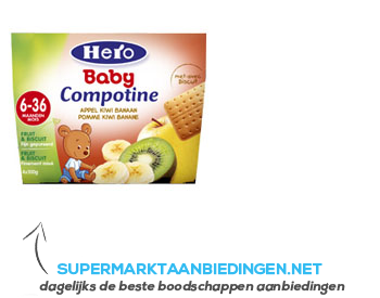 Hero Baby Compotine appel-kiwi-banaan aanbieding