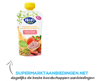 Hero Baby fruitpapje granen-banaan- aardbei aanbieding