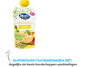 Hero Baby fruitpapje granen-multifruit aanbieding