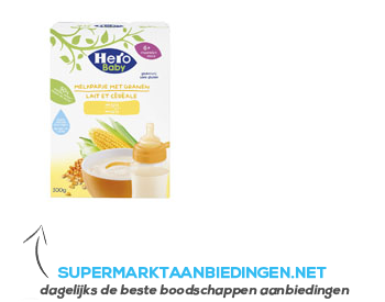 Hero Baby melkpapje met granen mais aanbieding