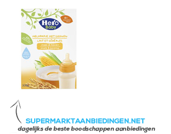 Hero Baby melkpapje met granen mais & haver aanbieding