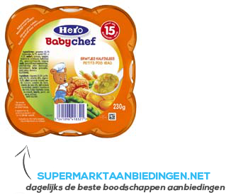 Hero Babychef erwtjes-kalf 15 aanbieding