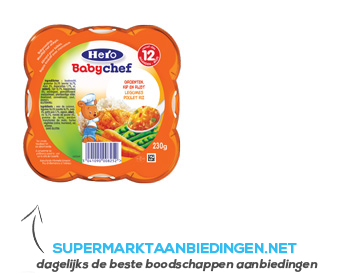 Hero Babychef groenten/ kip/ rijst aanbieding